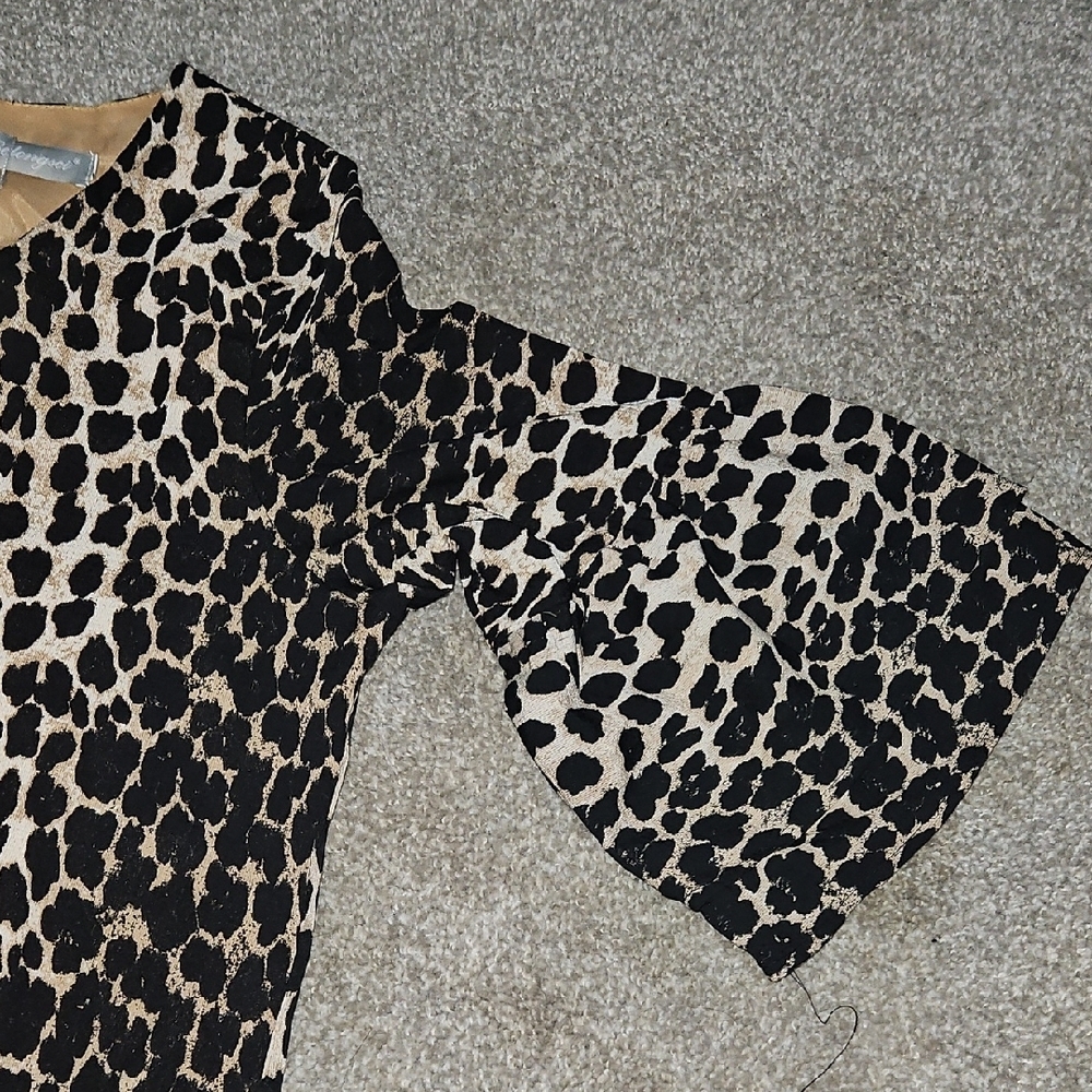 Plus size Chic Animal Print Mid sleeve V-Neck Dress size XL New with Tags - Picture 5 of 9